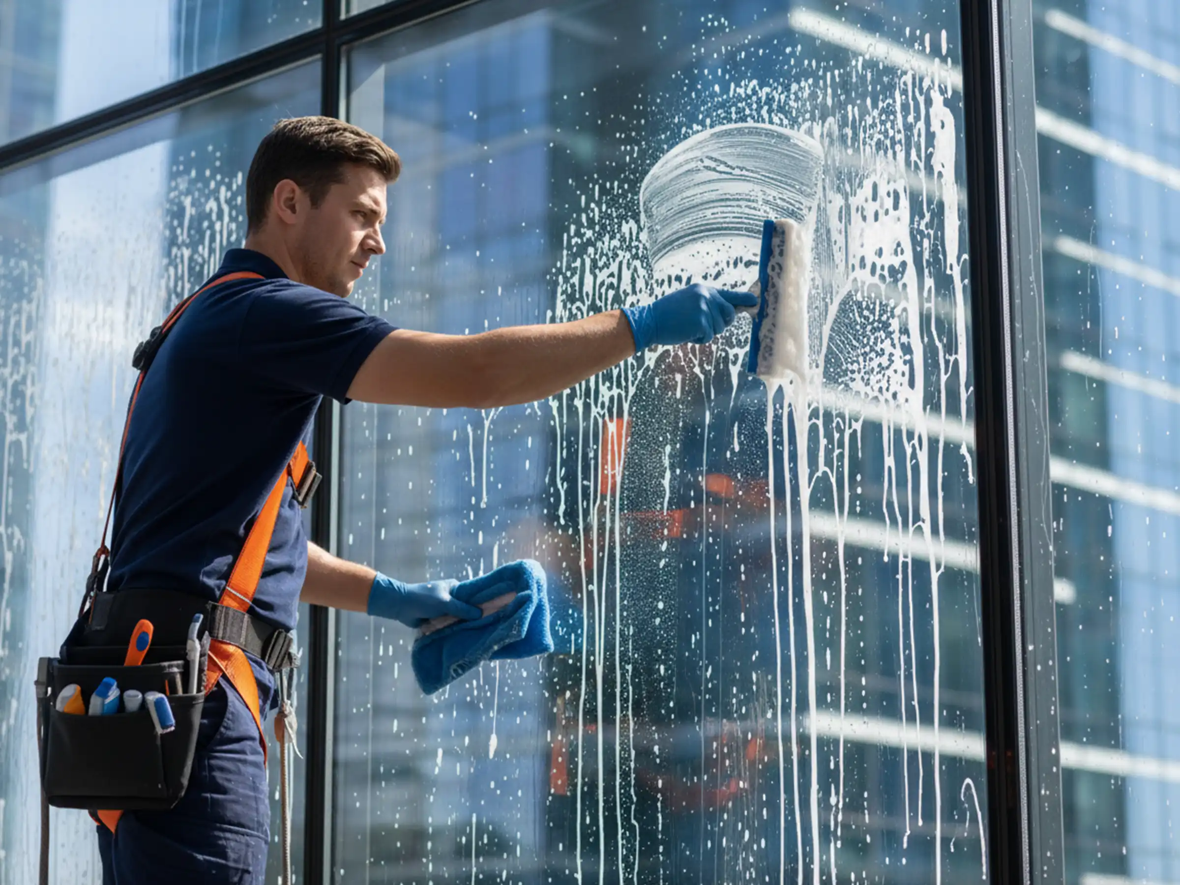 Professionelle Fensterreinigung in Ludwigsburgr Bürogebäuden